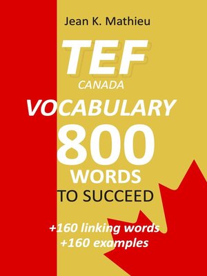 cover image of TEF CANADA--Vocabulary--800 words to succeed